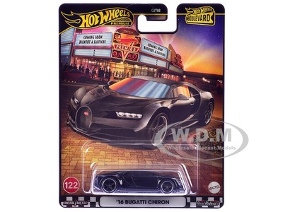 2016 BUGATTI CHIRON BLACK DIECAST MODEL CAR BY HOT WHEELS JBL30