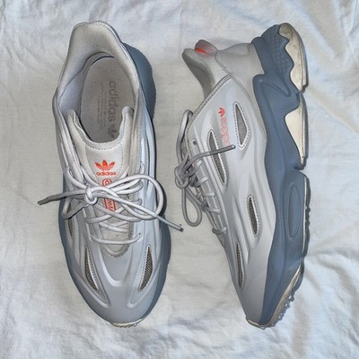 Adidas US Men s 11 Grey Synthetic Leather Ozweego Celox Dash Lace Up Sneakers