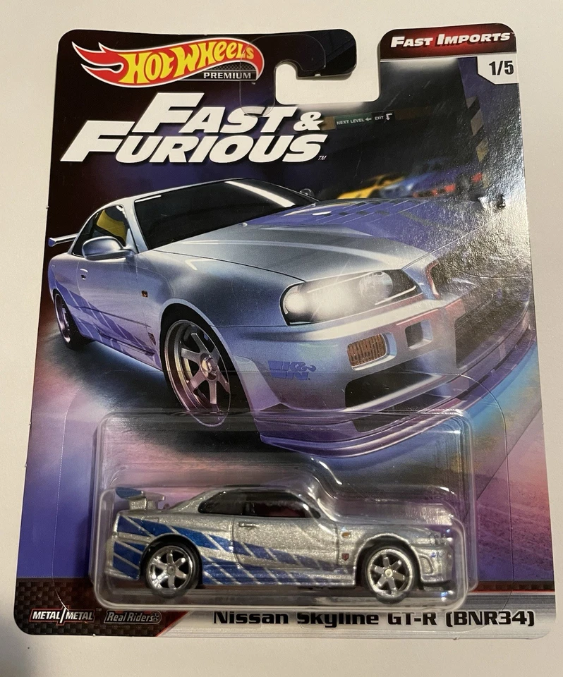 Hot Wheels Fast & Furious Nissan GT-R & Mazda RX-7 Lot - Image 3 of 4