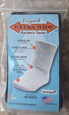 Black Beyond Extra Wide Bariatric Socks New Diabetic Lymphedema One Size