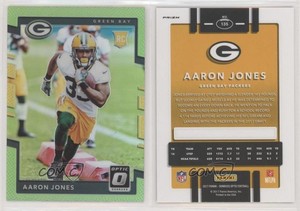 2017 Donruss Optic Rookies Lime Green Prizm Aaron Jones #135 Rookie RC