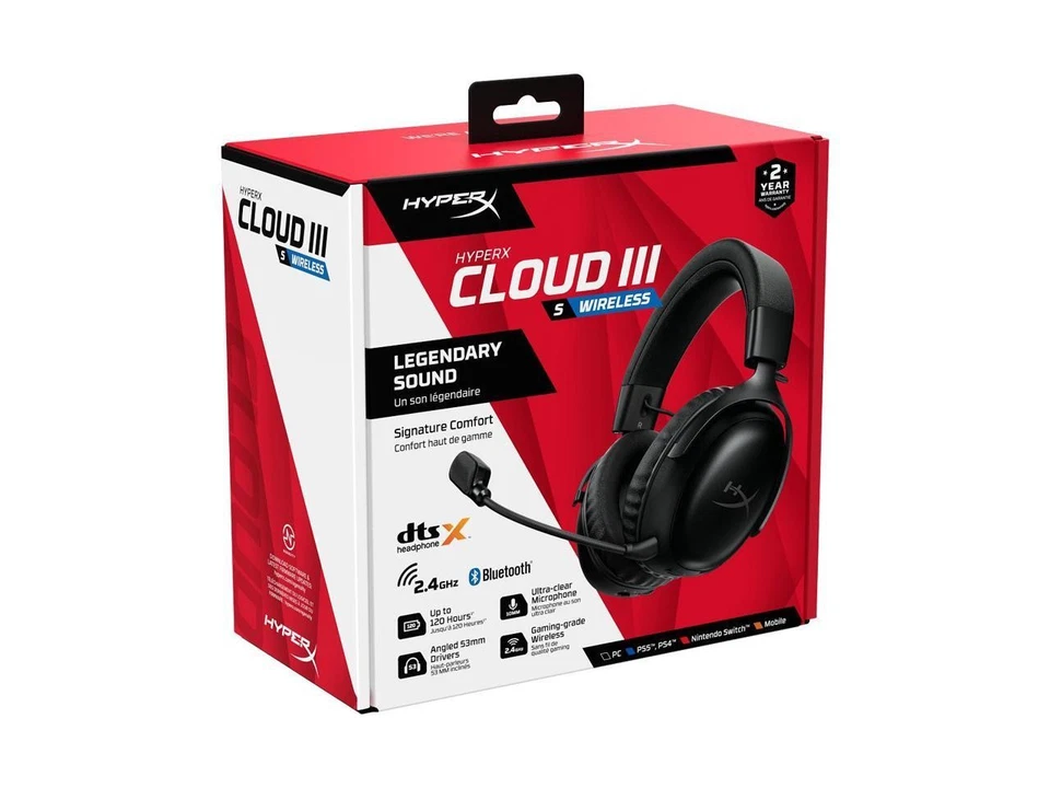 HyperX Cloud III S Wireless Black-Red Gaming Headset (Instant Pair!) - Image 3 of 4