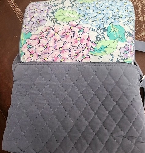 Vera Bradley Reversible HAPPY HYDRANGEAS Hummingbird Purse - Picture 3 of 3