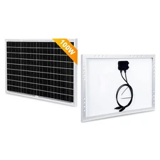 100W 12V Mono Solar Panel Watt Off-Grid PV Module Home RV Camping Trailer Boat