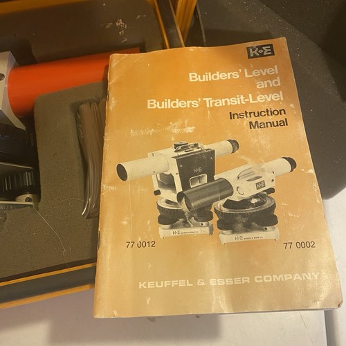 Keuffel & Esser K&E Builders Transit 77-0002 In Case VTG - Picture 2 of 6