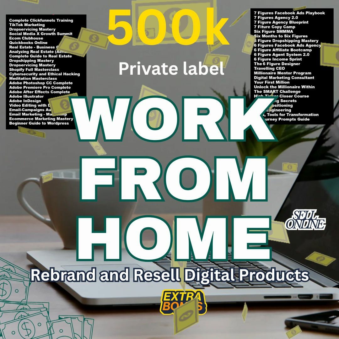 500K Digital Products Bundle. Courses✅ Templates ✅ Resell Rights ✅