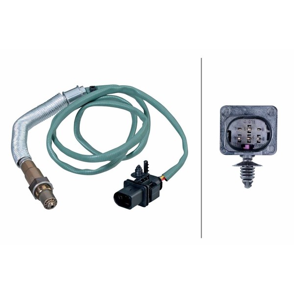 Lambdasonde Beheizt 5-Polig 1.185 Mm Kabel Hella FüR U.A. MERCEDES-BENZ C-KLASSE-image