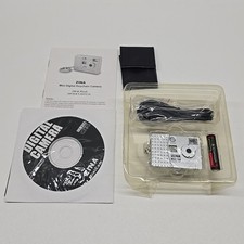 Mini Digital Camera Keychain Silver Collectible Novelty Photography Complete VTG