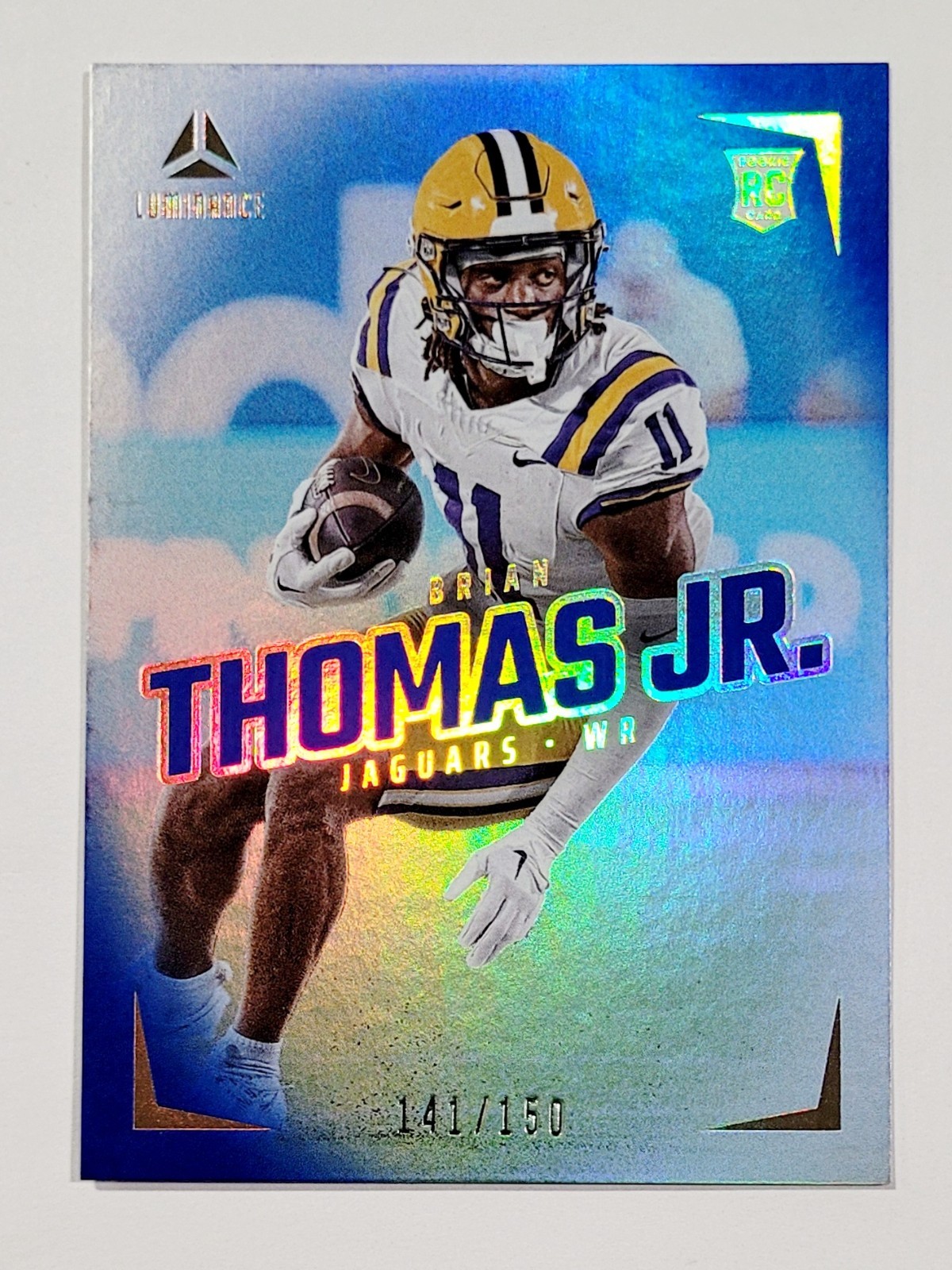 2024 Panini Luminance Brian Thomas Jr. Blue /150 Rookie Card #125 Jaguars