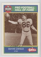 1990 Swell Pro Football Hall of Fame Dante Lavelli #82 HOF 0uf1