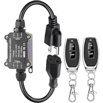 AC110V Remote Control Power Switch,Waterproof Wireless Light Switch,165 Feet ...