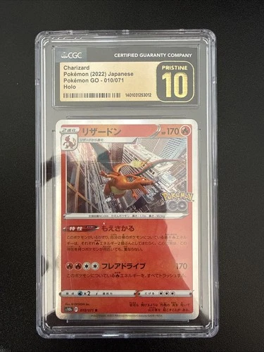 Pokemon Go Charizard Holo Japanese 2022 CGC 10 Pristine Card 10 /71