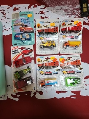 Lot 4 FAIE Swift Runner Die Cast/1 Sporty Runner/ 3 Dyna-Wheels NOS NEW - SEALED