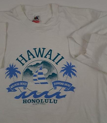 Vintage Hawaii Waikiki Beach T-Shirt Single Stitch USA LG Hilton Head - Bild 5 von 7