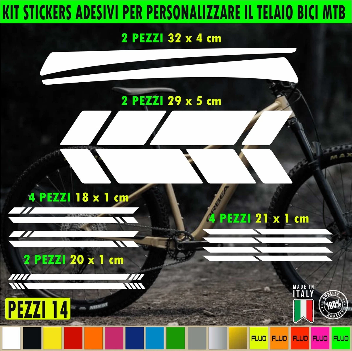 Kit Adhésif Transparent Protection Cadre VTT - 15x35 Cm - Épaisseur 1.2 Mm - Quattroerre