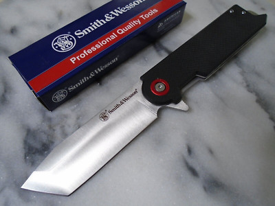 Smith & Wesson Big Benji Ball Bearing Pivot Tanto Pocket Knife G10 8Cr13MoV New