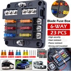 Blade Fuse Box Block 6 Way 12V 32V Holder LED Indicator Car Auto Boat Marine AU