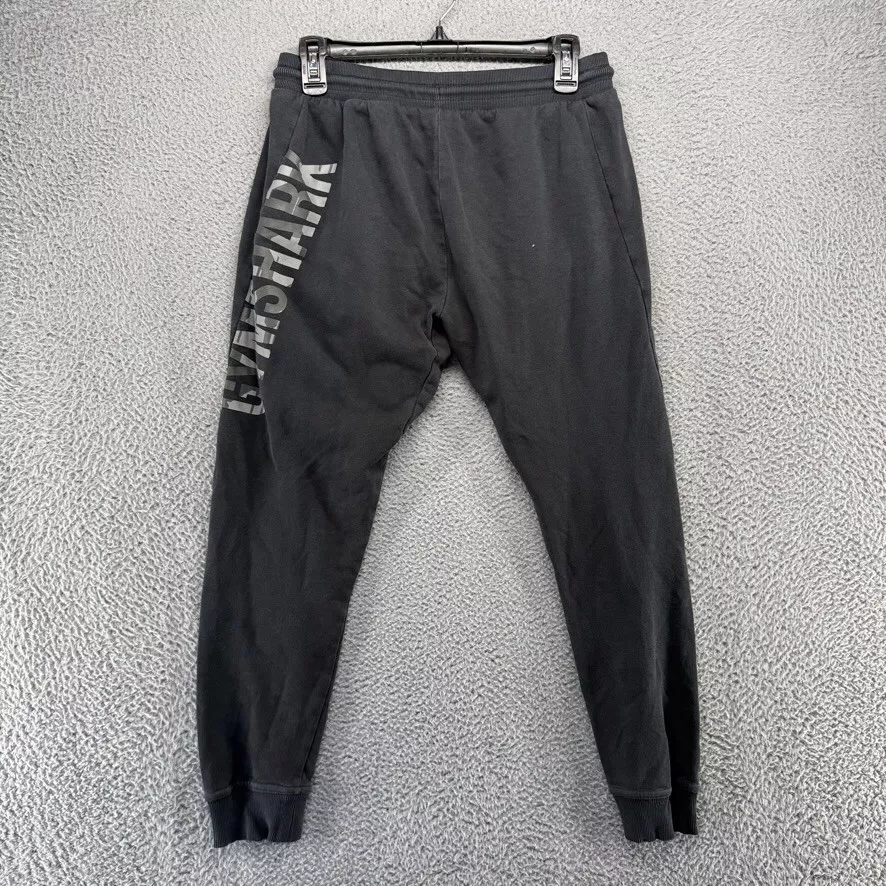 gymshark cuffed jogger spellout faded workout sweatpants