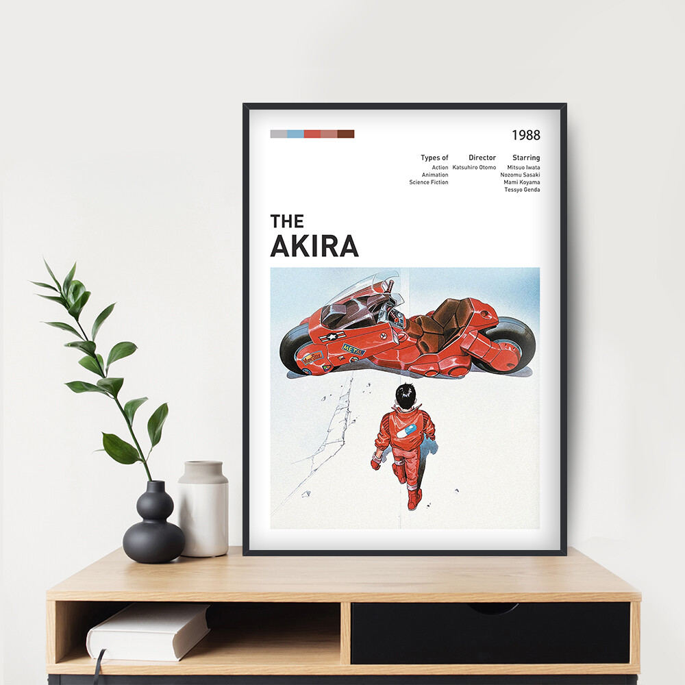 Akira (1988) Movie Poster 20x30" 24x36" Custom Canvas Print Anime Poster