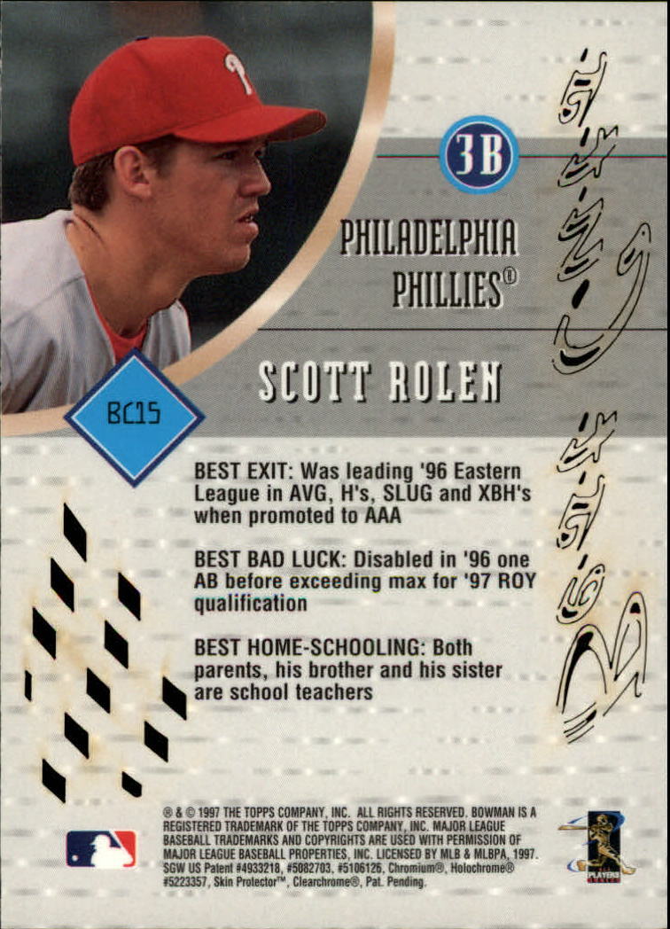 1997 Bowman's Best Best Cuts #BC15 Scott Rolen - NM-MT | eBay