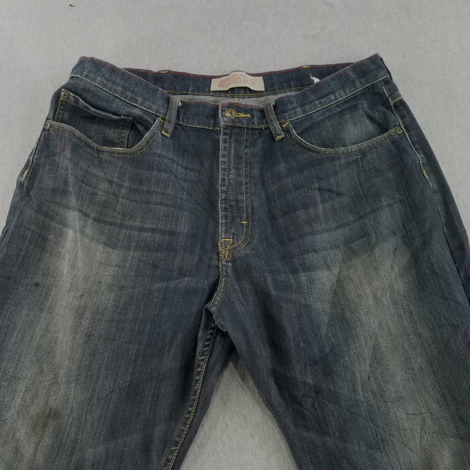 Wrangler Jeans Men's Blue Dark Wash Relaxed Boot Cut *See Measurements* - Image 4 of 4