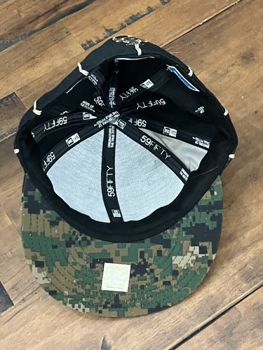 Chicago Bulls Windy City Camo Hat Size 7 1/8 New Era Authentic Hardwood Classics - Picture 6 of 7