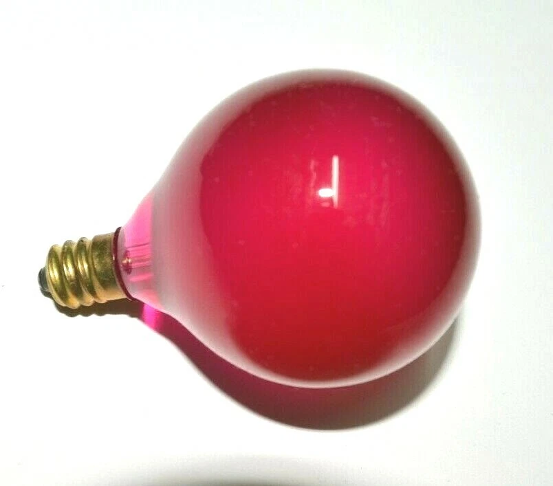 25-PK Replacement Bulbs G40 E12 PATIO LIGHTS 5W PINK Frost Party Globes NEW - Image 3 of 3