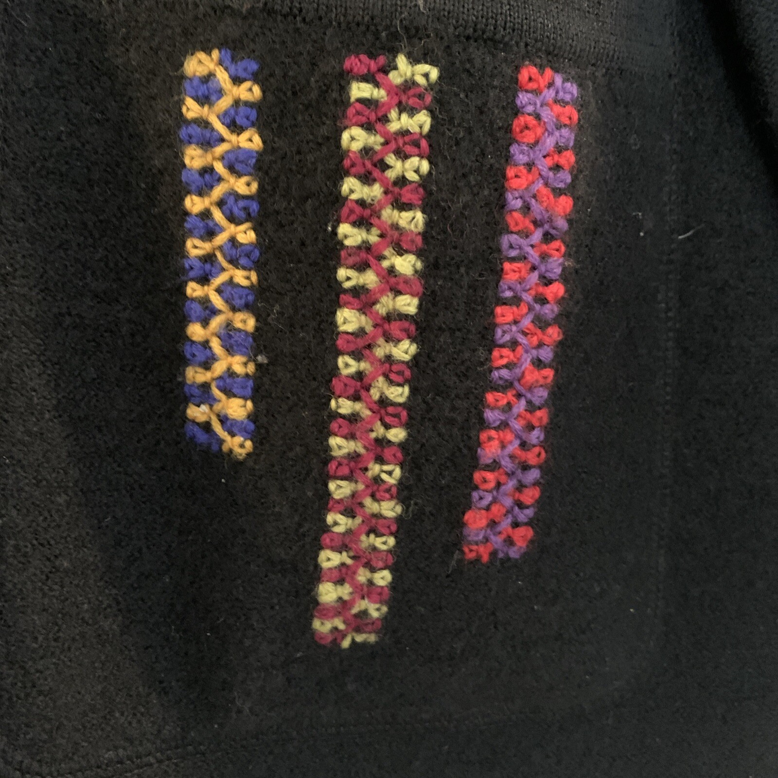 Chicos Design Wool Patchwork Embroidered Jacket S… - image 4