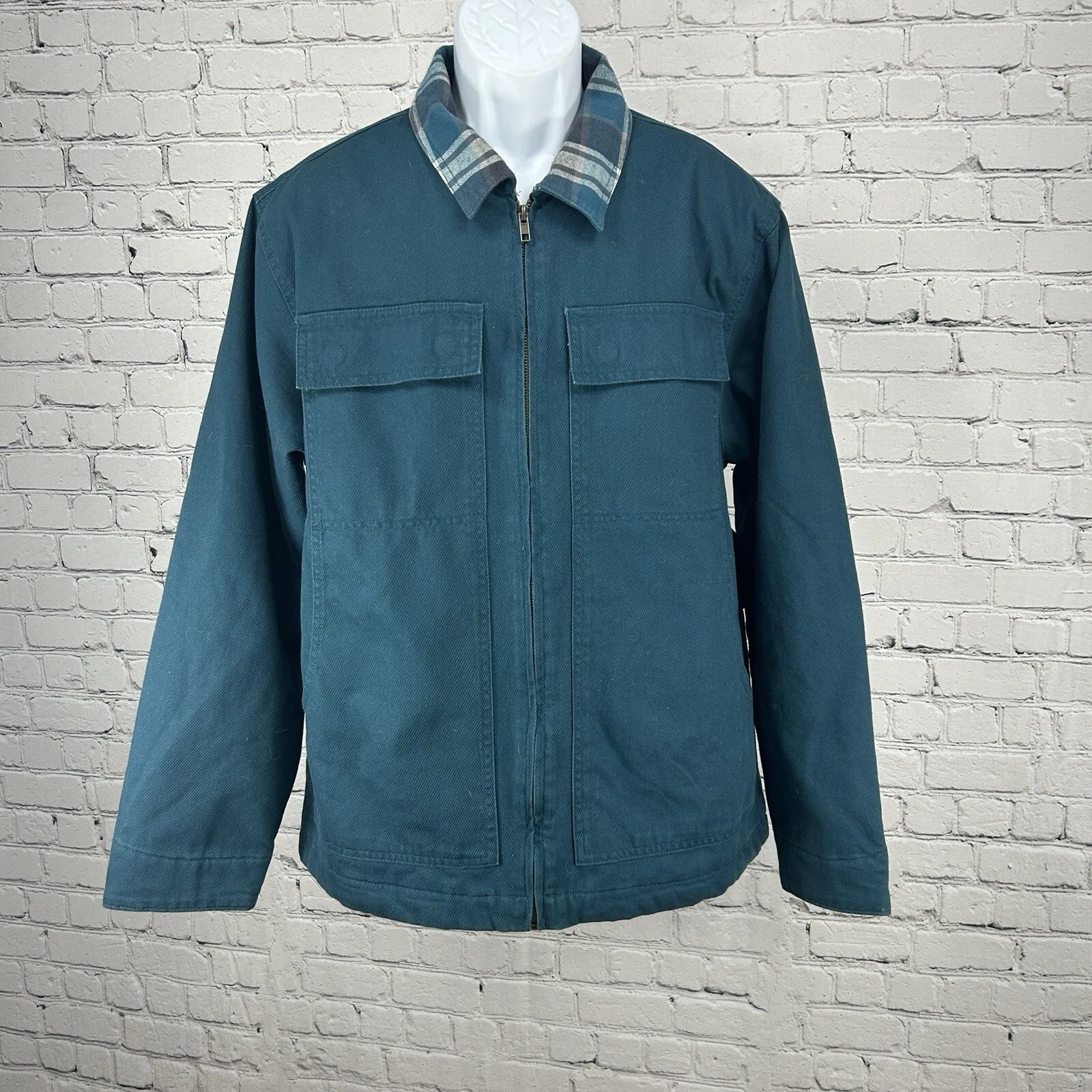 NWT Valor Collective Light Green Lime Mint Calvary Twill Flannel Size Medium M image 1