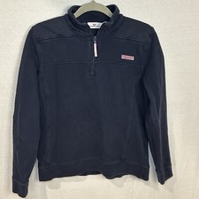Vineyard Vines 1/4 Zip Pullover Women Medium Jacket Navy Blue Sweatshirt