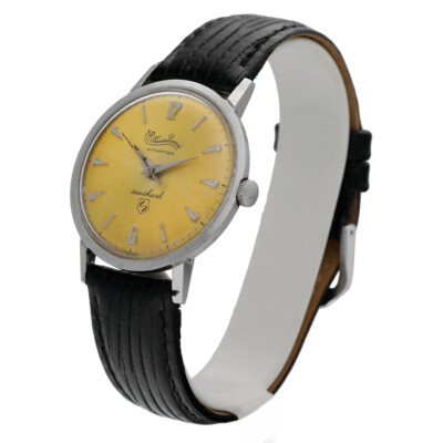 Vintage Lucien Piccard Seashark 13549 Swiss Automatic Leather Band