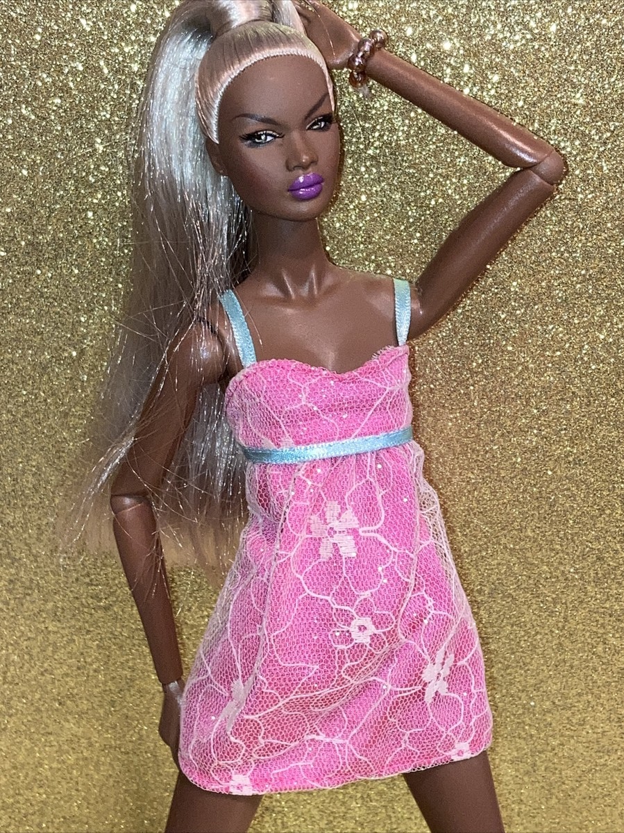 Barbie Integrity Girl Pink Lacey Sparkly Baby Doll Mini Dress