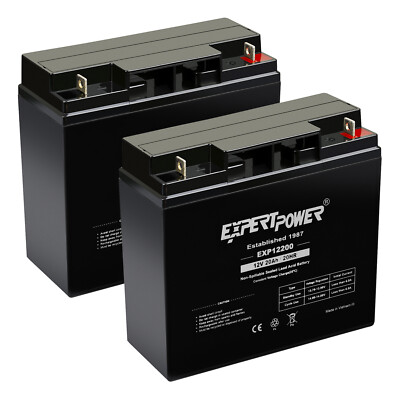 2 PACK - Expert Power 12V 20AH VRLA AGM Sealed Lead Acid Rechargeable Battery