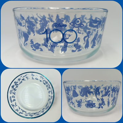 Disney Pixar Pyrex Glass Storage Dish Bowl, 100 Years of Wonder, 6
