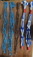 Lot Of 5 Vintage Macram  Plant Hangers 1970s Heavy Duty 3 Colors braided