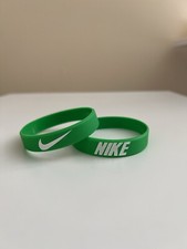 One Nike Silicone Wristband Bracelet / Green With White