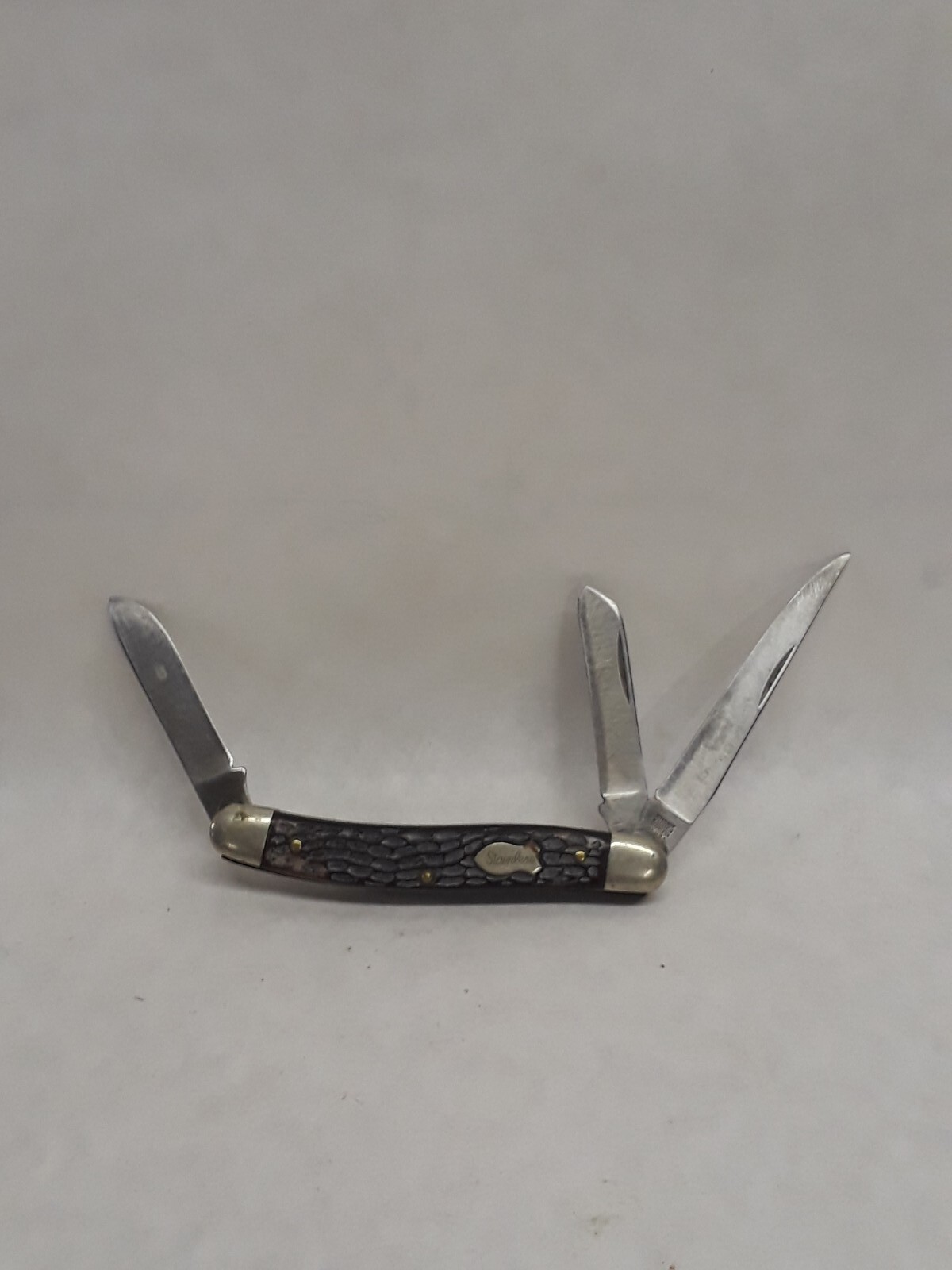 Vintage Schrade Walden NY USA Stockman 825 Stainless Razor Blade Knife