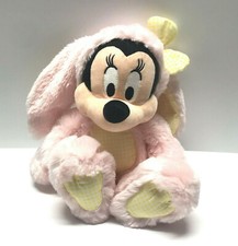 Minnie Mouse Disney Store Authentic 15" Plush Pink Easter Bunny Costume