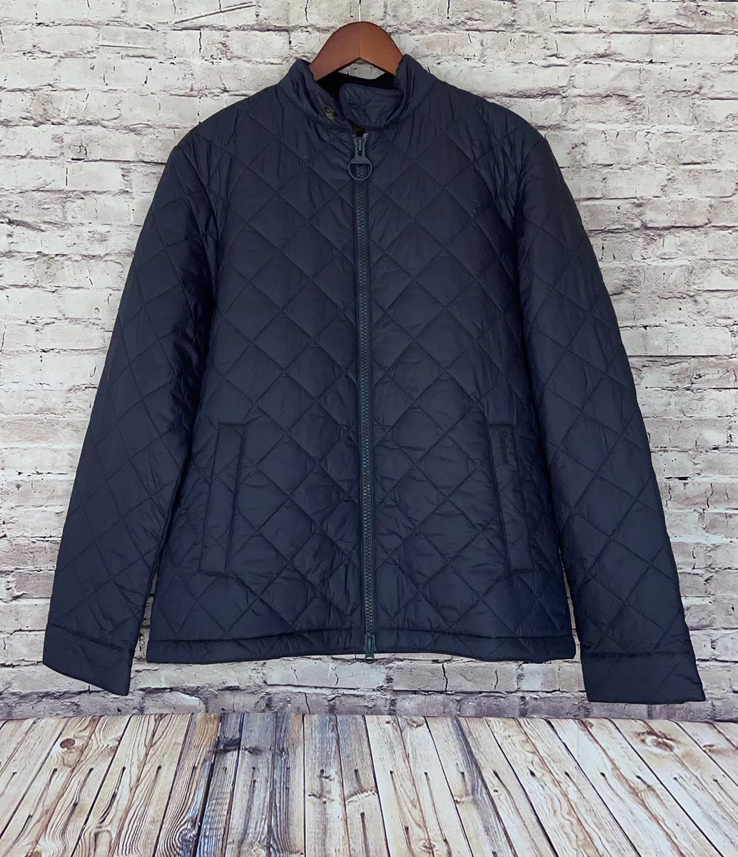NEW Barbour Biddel Quilted Nylon Jacket - Navy Blue - Medium