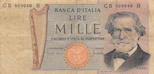 Italy  1000  Lire  11.3.1971  Series  CB - H  Circulated Banknote FC