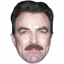 Tom Selleck Young Celebrity Mask, Flat Card Face