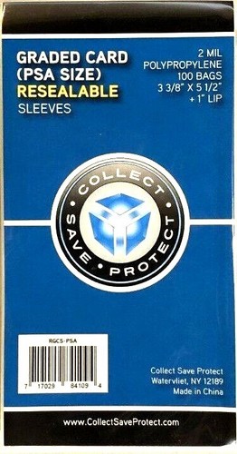 Graded Card Sleeves Bags Fit PSA SNUG FIT PSA Slabs 100, 200, 500, 1000, 2500 - 第 1/1 張圖片