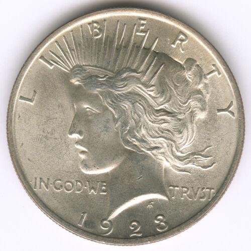 1923 $1 Peace Silver Dollar Gem BU, Stunning! Mint Luster - Picture 1 of 2