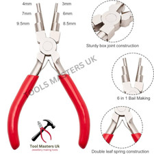 6-in-1 Pliers Wire Looping, Forming, Bail Making, Shaping, and Jump Rings 3-9mm