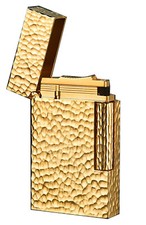 Myon Paris Brass LIghter Nr.2 Softflame Nachfüllbar Gold Meteor Design Steinzünd