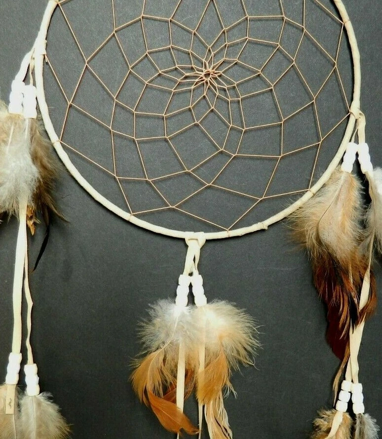 Tradicional Atrapasueños Clásico Atrapasueños 20cm Grande Marrón Crema Foto 2 de 2