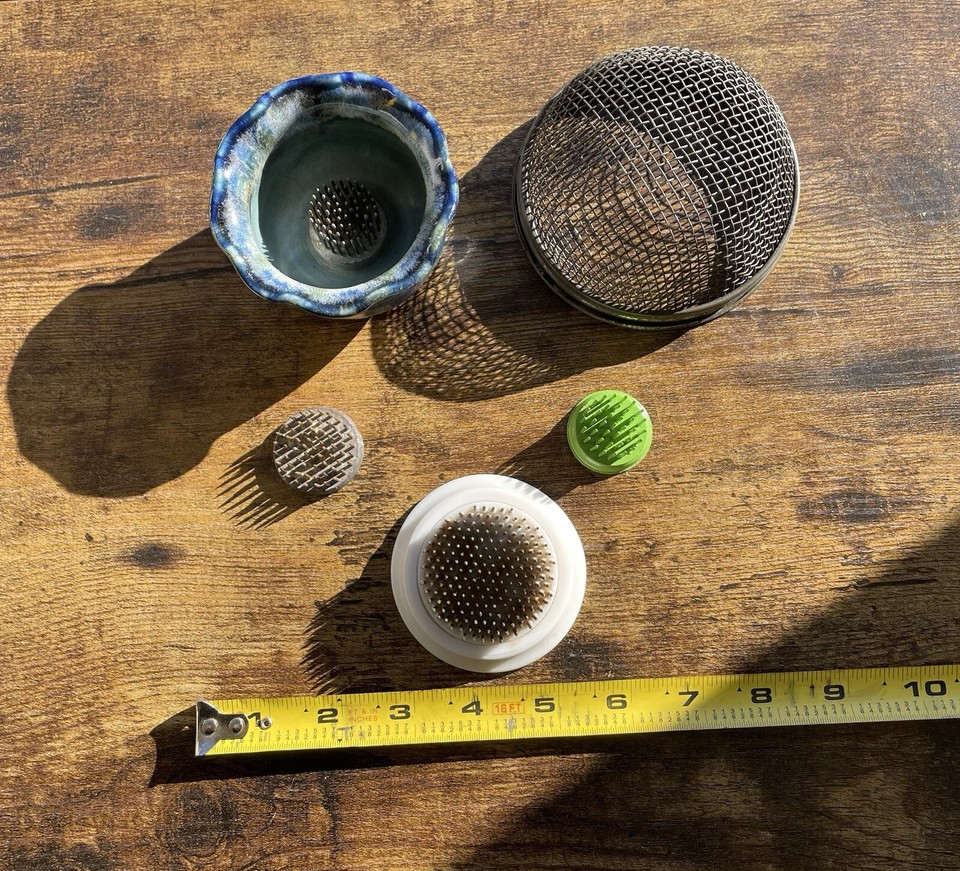 Vintage Lot Flower Frogs Metal Spike Floral Arrangement 4 eBay