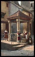 AK, Rothenburg o. T., am Hofbrunnen, 5026-1093