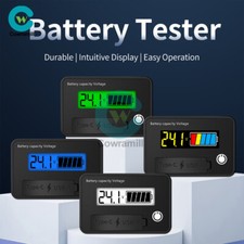 LCD Battery Capacity Indicator DC 8-30V Battery Meter 12V 24V Percentage Voltage