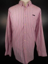 Beautiful Men's XL Ralph Lauren Chaps Easy Care Purple Striped LS Button Shirt
